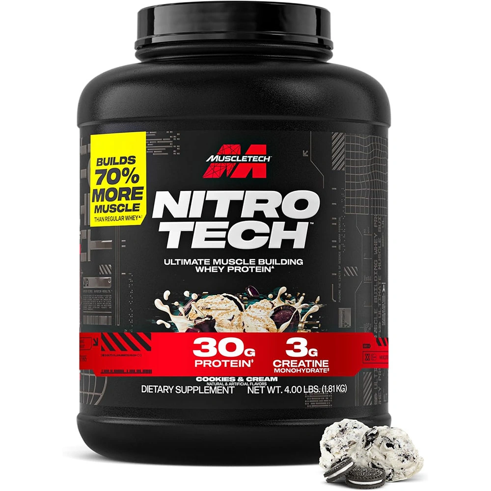 MuscleTech Nitro-Tech Whey Protein مکمل پروتئین وی نیتروتک ماسل تک 1.8 کیلو | MuscleTech Nitro-Tech Whey Protein شاخص