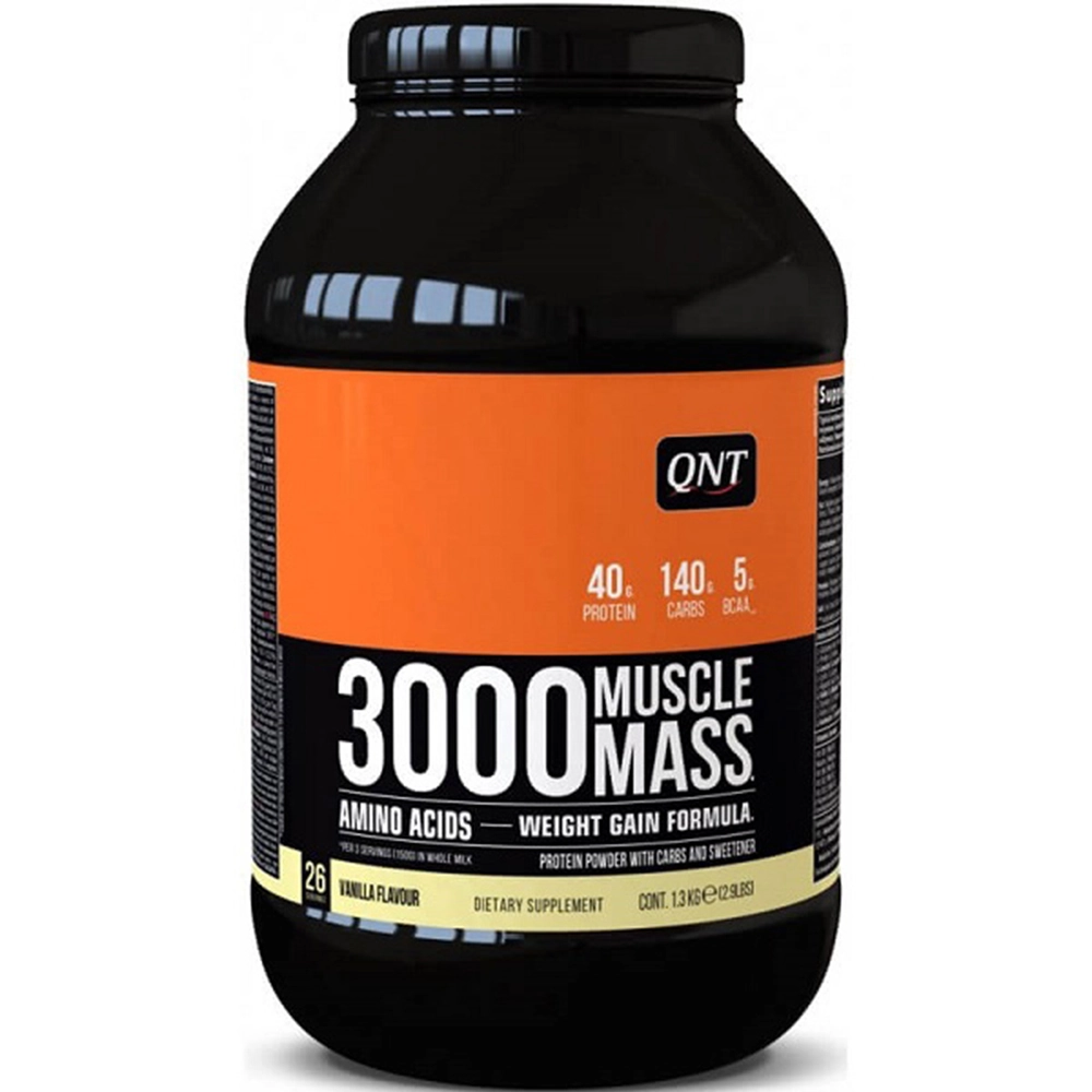 گینر ماسل مس کیو ان تی 4.5 کیلویی | QNT Muscle Mass 3000 شاخص