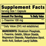 ال تیانین اسپرینگ والی 100 عددی | Spring Valley L-Theanine 100 mg ویژگی ها