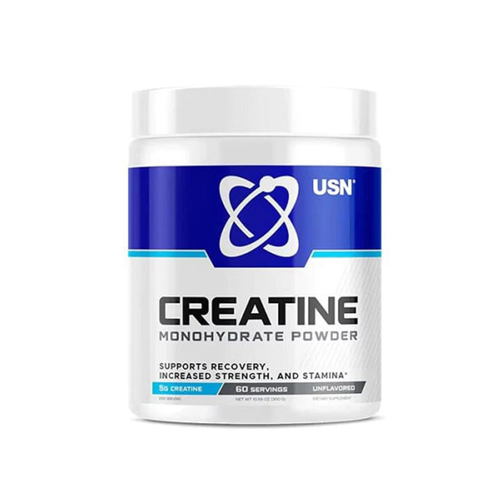 پودر کراتین مونوهیدرات یو اس ان بدون طعم 300 گرم 60 سروینگ | USN Creatine Monohydrate شاخص
